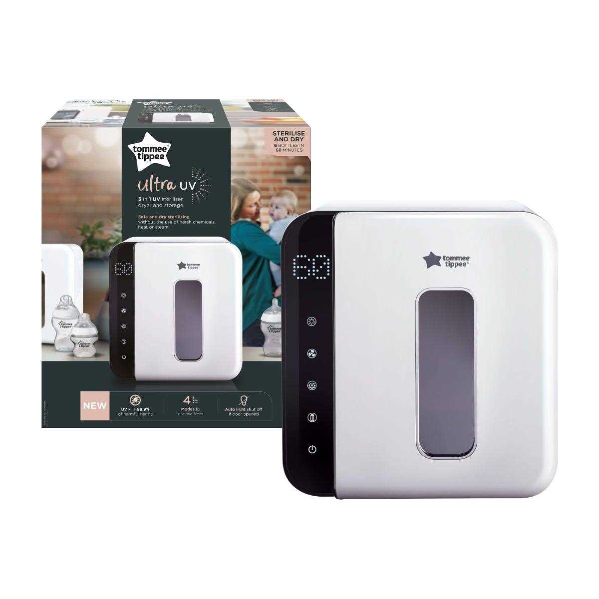 Tommee Tippee UV 3-in-1 Sterilizer and Dryer for Baby Bottles and Accessories, Kills 99.9% of Bacteria and Viruses*, Steam and Water Free - Image 5