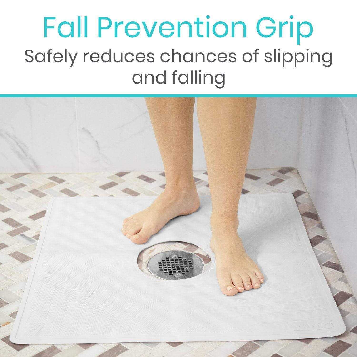 Vive Shower Mat Square Non Slip Bath Mat - Image 3