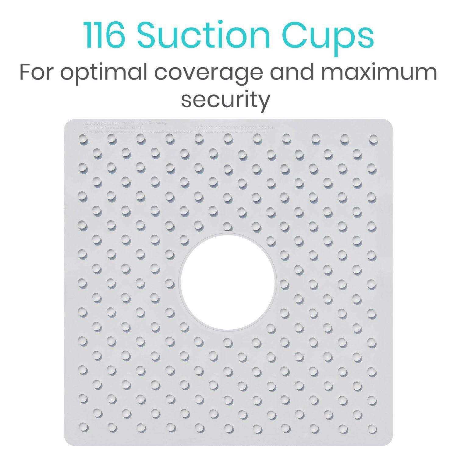 Vive Shower Mat Square Non Slip Bath Mat - Image 4