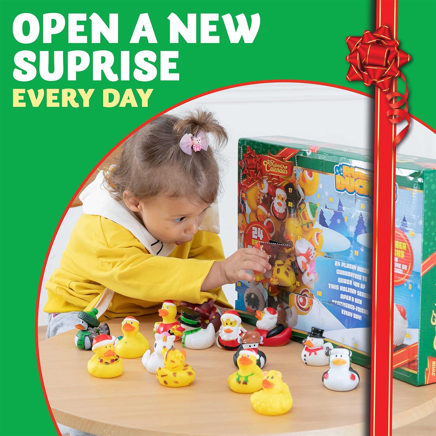 Joyin 24 Days Advent Christmas Calendar with 24 Rubber Ducks - Image 3